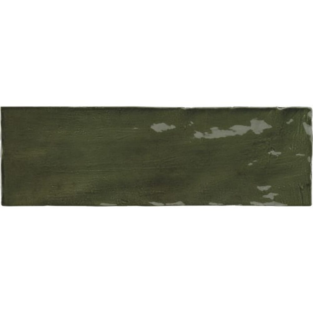 Victiles Tile EQU0033 LA RIVIERA BOTANICAL GREEN GLOSS SUBWAY 65X200mm Made In Spain