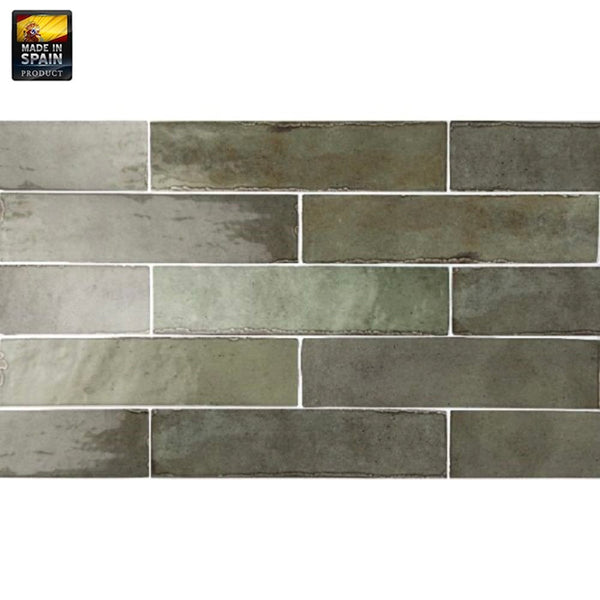 Victiles Tile EQU0044 TRIBECA SAGE GREEN GLOSS SUBWAY 60X246MM