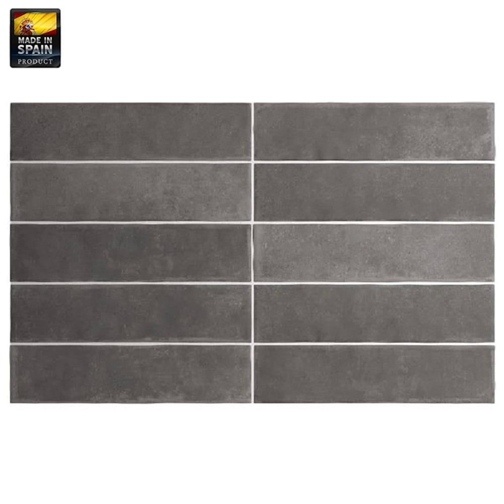 Victiles Tile EQU0063 ARGILE DARK MATT SUBWAY 60X246MM Made In Spain