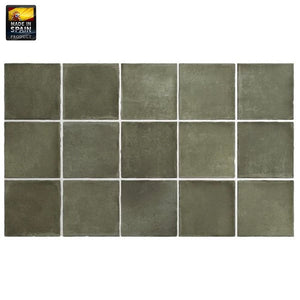 Victiles Tile EQU0068 ARGILE KHAKI MATT SUBWAY 100X100MM Made In Spain