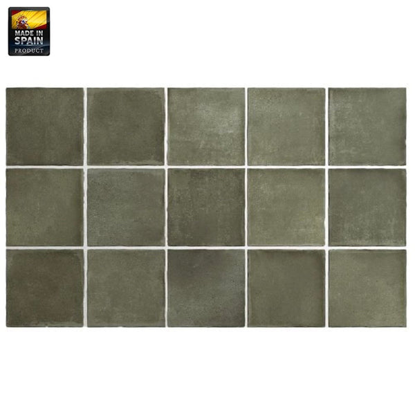 Victiles Tile EQU0068 ARGILE KHAKI MATT SUBWAY 100X100MM Made In Spain