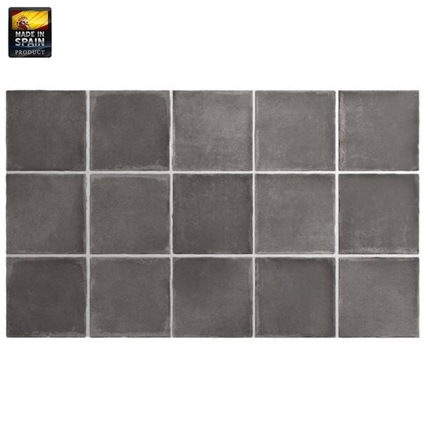 Victiles Tile EQU0072 ARGILE DARK MATT SUBWAY 100X100MM Made In Spain