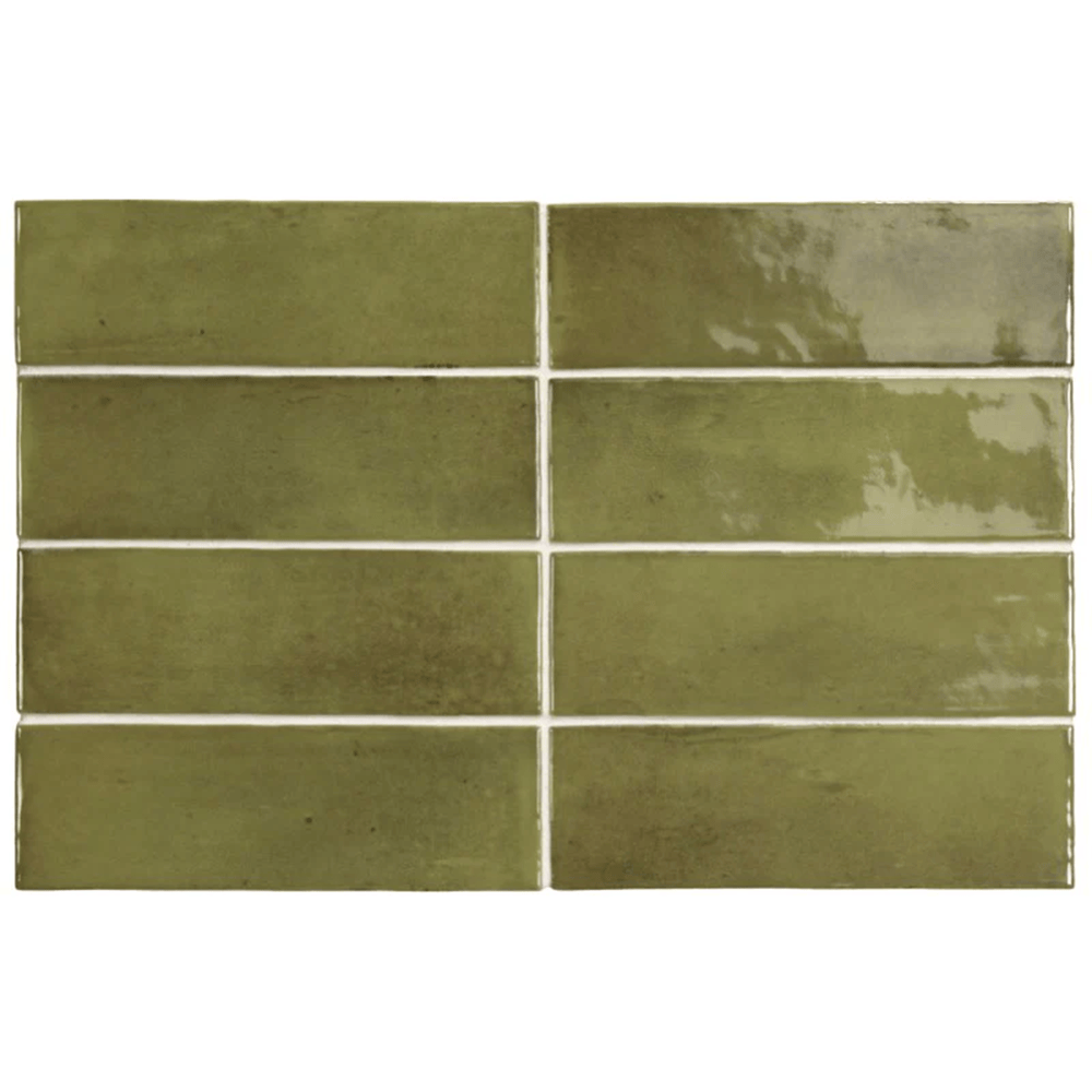Victiles Tile EQU0085 COCO VERDE GLOSS 50X150MM Made in Spain