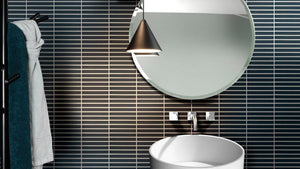 Victiles Tile FGR DBL214G FINGER SPECKLE MOSAIC DARK BLUE GLOSS 300X300MM