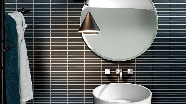 Victiles Tile FGR DBL214G FINGER SPECKLE MOSAIC DARK BLUE GLOSS 300X300MM
