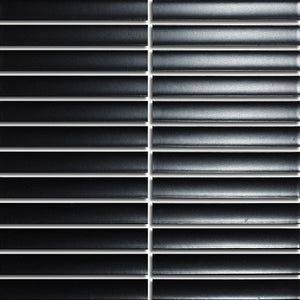Victiles Tile FINGER MOSAIC PLAIN BLACK CONCAVE 20X145 MATT