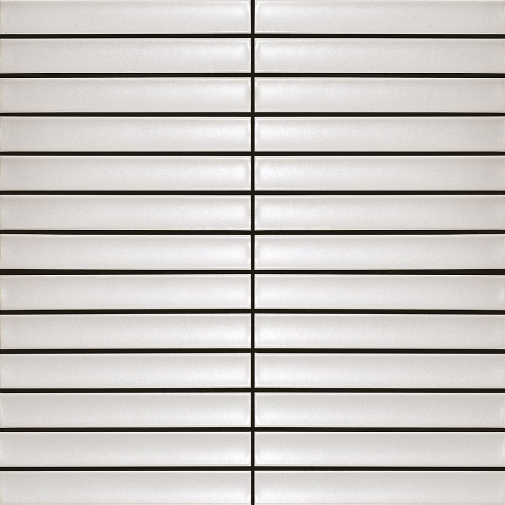 Victiles Tile FINGER MOSAIC PLAIN LIGHT GREY CONCAVE 20X145 MATT