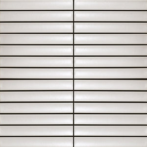 Victiles Tile FINGER MOSAIC PLAIN LIGHT GREY CONCAVE 20X145 MATT