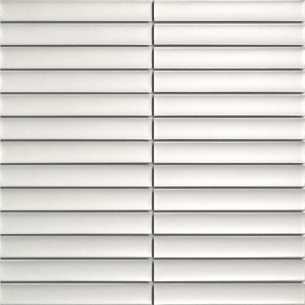 Victiles Tile FINGER MOSAIC PLAIN WHITE CONCAVE 20X145 MATT