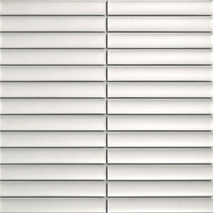 Victiles Tile FINGER MOSAIC PLAIN WHITE CONCAVE 20X145 MATT