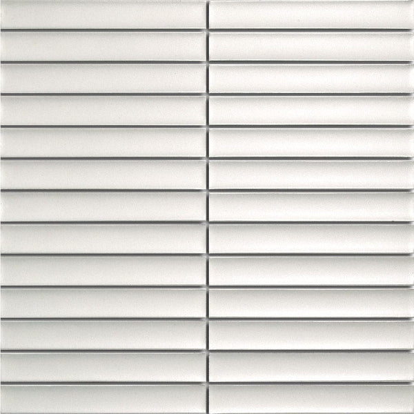 Victiles Tile FINGER MOSAIC PLAIN WHITE CONCAVE 20X145 MATT