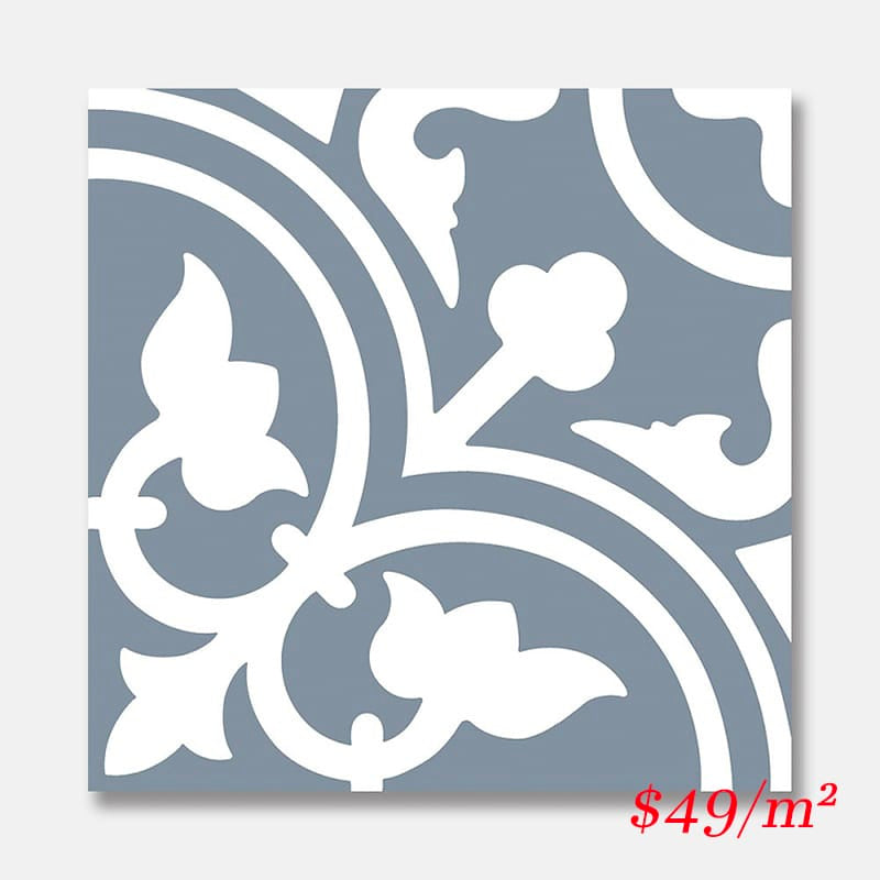 Victiles Tile HER DF317 HERITAGE ASTER BLUE LOOK 200X200 MATT