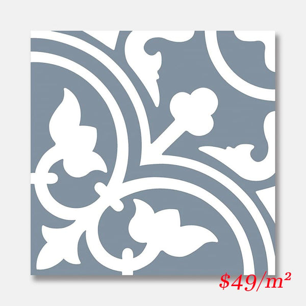 Victiles Tile HER DF317 HERITAGE ASTER BLUE LOOK 200X200 MATT