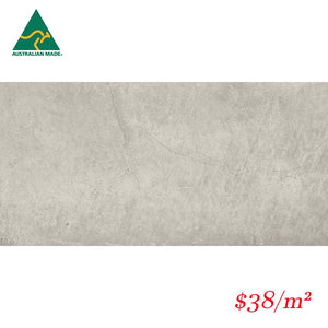 Victiles Tile KEN GRY36M KENSINGTON GREY 300x600MM MATT Made in Australia