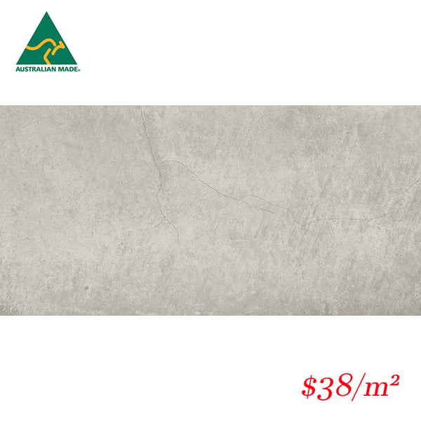 Victiles Tile KEN GRY36M KENSINGTON GREY 300x600MM MATT Made in Australia