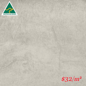 Victiles Tile KEN GRY45M KENSINGTON GREY 450x450MM MATT Made in Australia