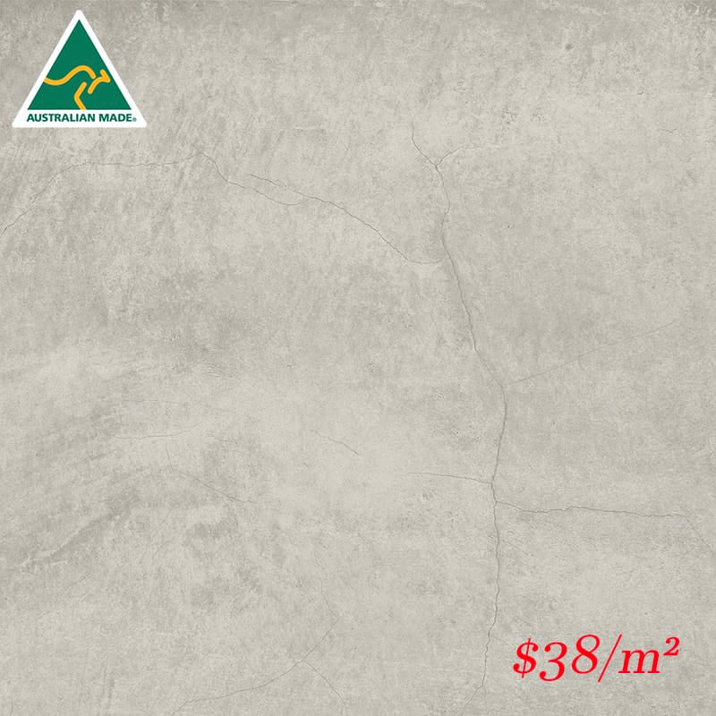 Victiles Tile KEN GRY60M KENSINGTON GREY 600x600MM MATT Made in Australia