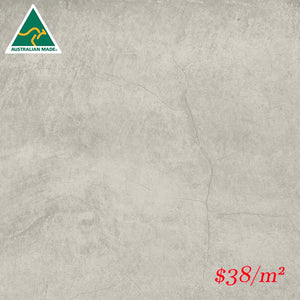 Victiles Tile KEN GRY60M KENSINGTON GREY 600x600MM MATT Made in Australia