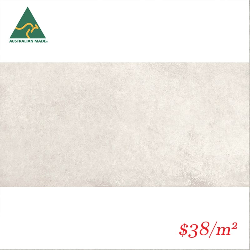 Victiles Tile KEN WHT36M KENSINGTON WHITE 300x600MM MATT Made in Australia
