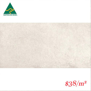 Victiles Tile KEN WHT36M KENSINGTON WHITE 300x600MM MATT Made in Australia