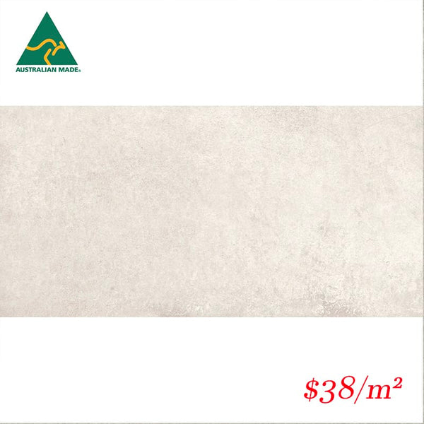 Victiles Tile KEN WHT36M KENSINGTON WHITE 300x600MM MATT Made in Australia