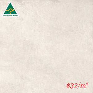 Victiles Tile KEN WHT45M KENSINGTON WHITE 450x450MM MATT Made in Australia