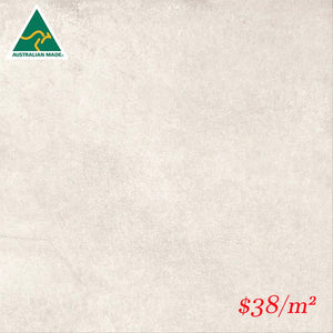 Victiles Tile KEN WHT60M KENSINGTON WHITE 600x600MM MATT Made in Australia