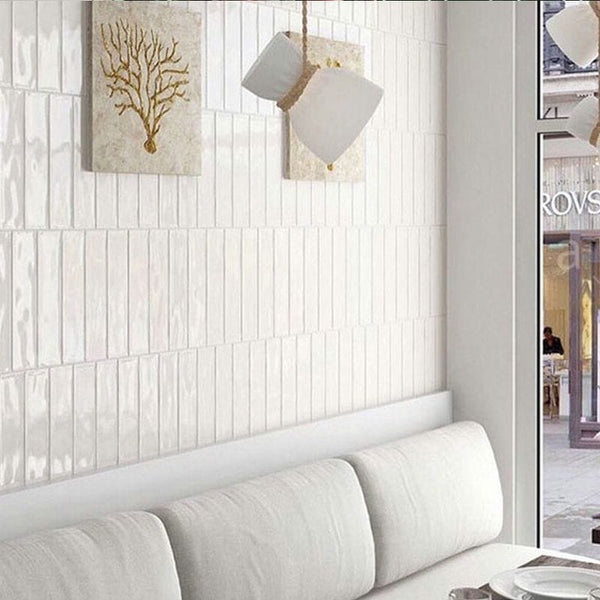 Victiles Tile LEO0050 LODGE SUBWAY GLOSS WHITE 75X300MM