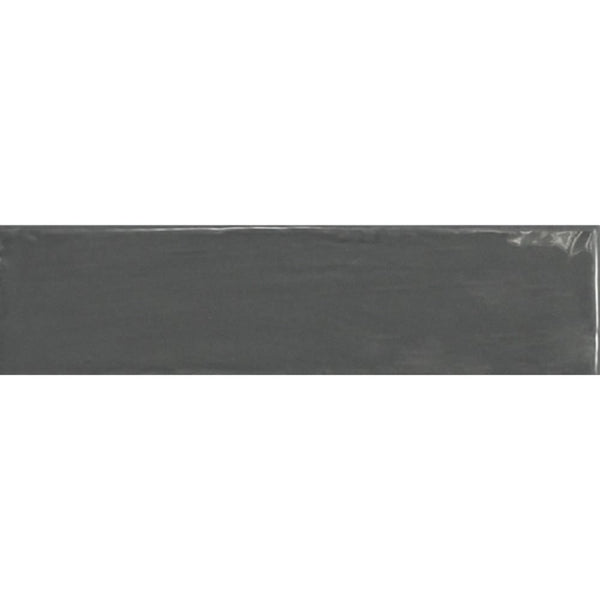 Victiles Tile LEO0053 LODGE SUBWAY GLOSS DARK GREY 75X300MM