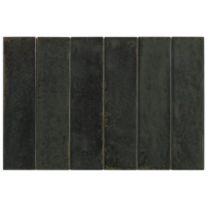 Victiles Tile OTWAY SUBWAY TILES - BLACK 60X240mm GLOSS