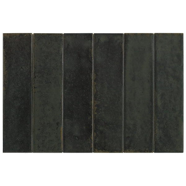Victiles Tile OTWAY SUBWAY TILES - BLACK 60X240mm GLOSS