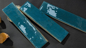 Victiles Tile OTWAY SUBWAY TILES - DARK BLUE 60X240MM GLOSS