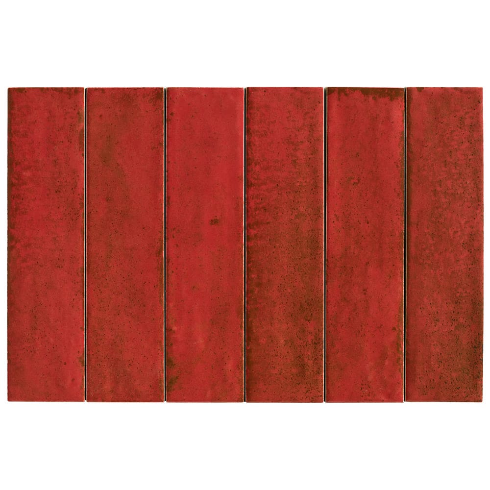 Victiles Tile OTWAY SUBWAY TILES - RED 60X240mm GLOSS
