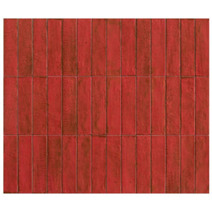 Victiles Tile OTWAY SUBWAY TILES - RED 60X240mm GLOSS