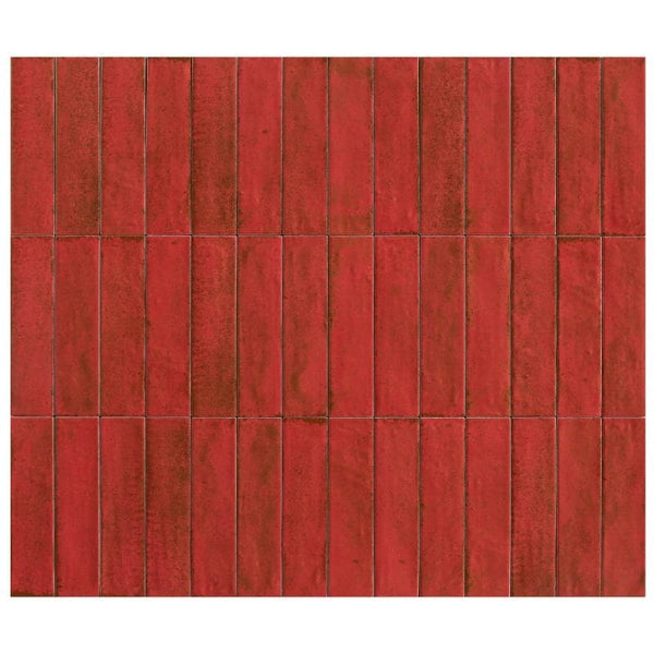Victiles Tile OTWAY SUBWAY TILES - RED 60X240mm GLOSS