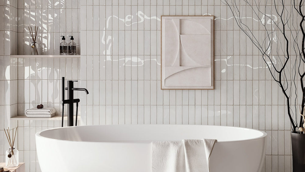 OTWAY SUBWAY TILES - WHITE 60X240mm Matt