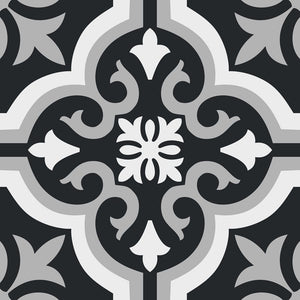 Victiles Tile PICASSO BRAGA BLK & WHT 200X200