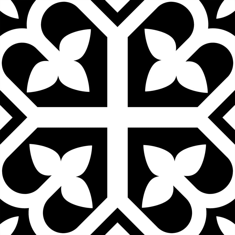 Victiles Tile PICASSO EVO BLOOM BLACK 200X200