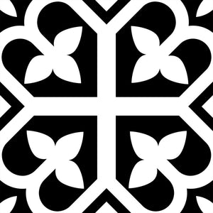 Victiles Tile PICASSO EVO BLOOM BLACK 200X200