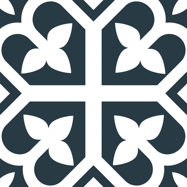 Victiles Tile PICASSO EVO BLOOM NAVY BLUE 200X200