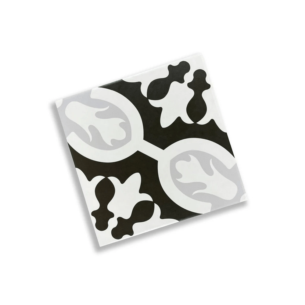 Victiles Tile PICASSO POPPY BLK & WHT 200X200