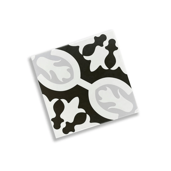 Victiles Tile PICASSO POPPY BLK & WHT 200X200