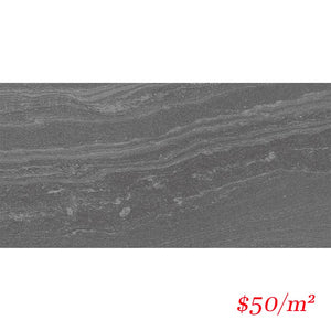 Victiles Tile SHA DGY36MS SHADOW DR GREY 300X600MM P4 MATT SMOOTH GRIP