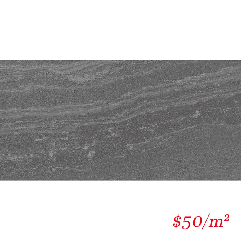 Victiles Tile SHA DGY459L SHADOW DR GREY 450X900MM LAPPATO