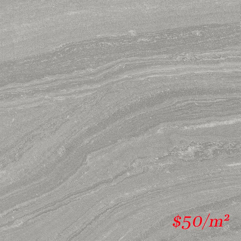 Victiles Tile SHA LGY60L SHADOW LT GREY 600X600MM LAPPATO