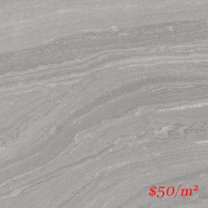 Victiles Tile SHA LGY60L SHADOW LT GREY 600X600MM LAPPATO