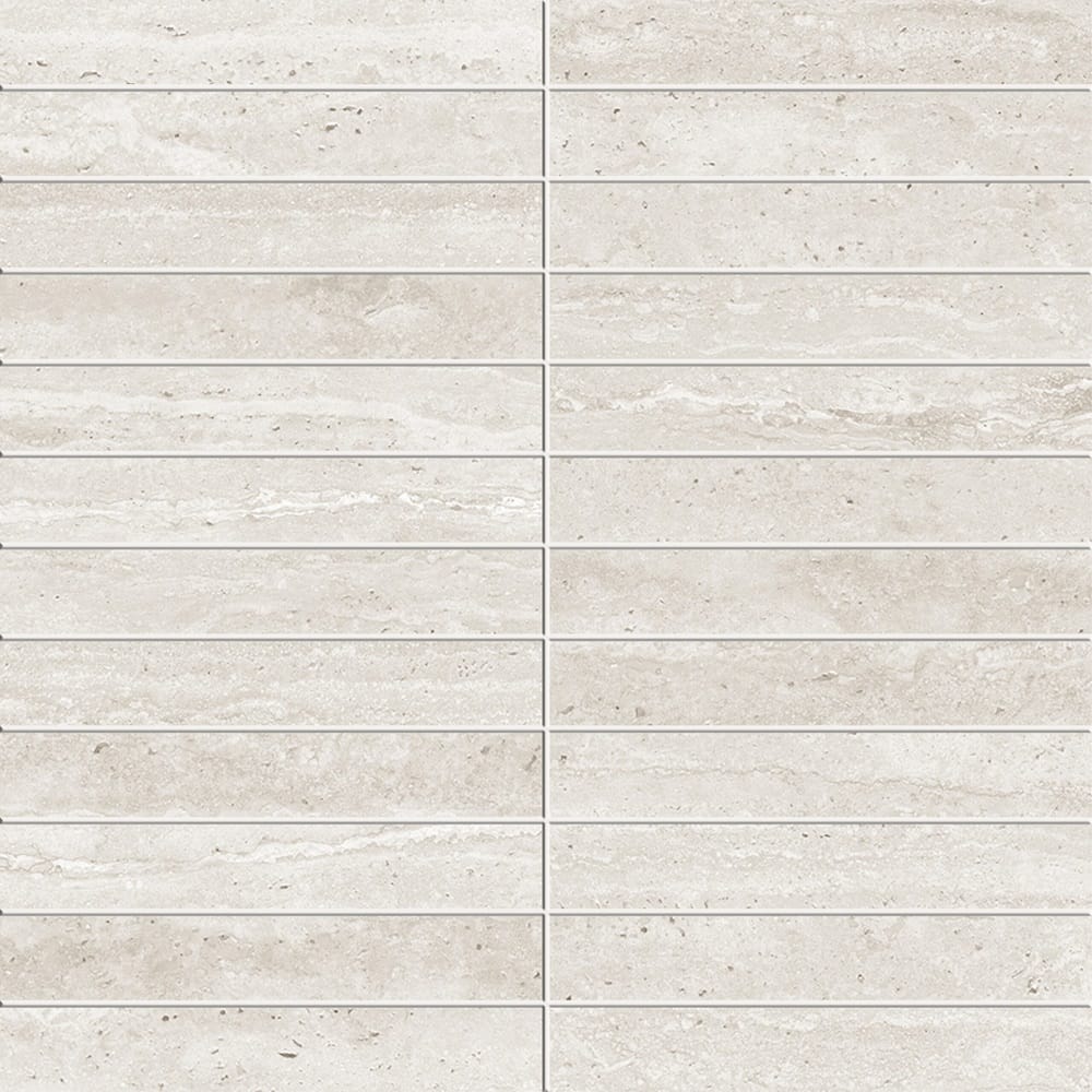 Victiles Tile T/TVCWMMOS ENTIVA TRAVERTINE VEIN CUT WHITE MATT P4 MOSAIC 298*298