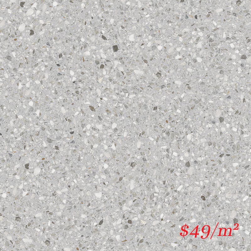 Victiles Tile TES GRI60M SWC TERRAZZO STONE GRIGIO 600X600MM MATT
