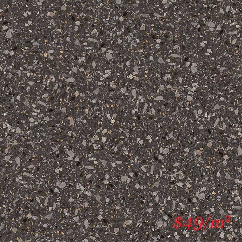 Victiles Tile TES NER60M SWC TERRAZZO STONE NERO 600X600MM MATT