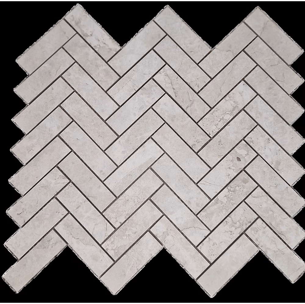 VICTILES Tile Tundra Ivory Herringbone Mosaic Tech Grip 317x281mm